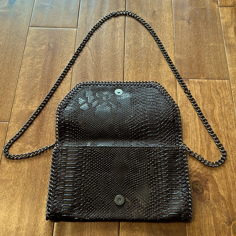 Brown Snakeskin Clutch/Crossbody